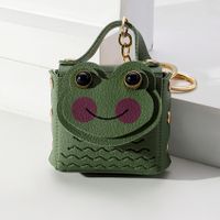 Cute Frog Pu Leather Metal Unisex Bag Pendant Keychain main image 6