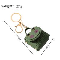 Cute Frog Pu Leather Metal Unisex Bag Pendant Keychain main image 4