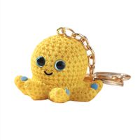 Cute Octopus Resin Women's Bag Pendant Keychain sku image 1