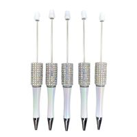 1 Piece Solid Color Class Learning ABS Plastic Rhinestone Casual Preppy Style Ballpoint Pen main image 4