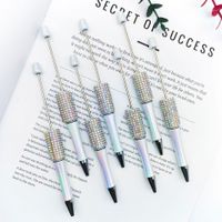 1 Piece Solid Color Class Learning ABS Plastic Rhinestone Casual Preppy Style Ballpoint Pen main image 1