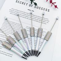 1 Piece Solid Color Class Learning ABS Plastic Rhinestone Casual Preppy Style Ballpoint Pen main image 5