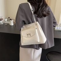 Women's Pu Solid Color Bow Knot Punk Sewing Thread Zipper Tote Bag main image 6