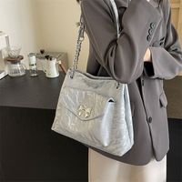 Women's Pu Solid Color Bow Knot Punk Sewing Thread Zipper Tote Bag main image 3