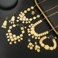 Copper 18K Gold Plated Vintage Style Classic Style Sequins Solid Color Jewelry Set main image 7