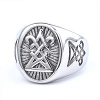 Hip-Hop Streetwear Geometric 304 Stainless Steel Men's Rings sku image 4