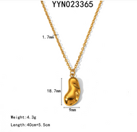 Acero Inoxidable 304 Chapados en oro de 18k Básico Estilo Moderno Estilo Clásico Enchapado Guisante Aretes Collar main image 2