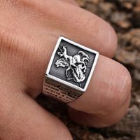 Hip-Hop Streetwear Solid Color 304 Stainless Steel Men's Rings main image 10