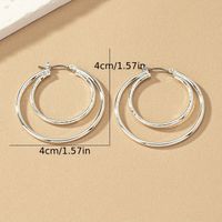 1 Pair Luxurious Simple Style Circle Alloy Earrings main image 2