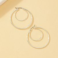 1 Pair Luxurious Simple Style Circle Alloy Earrings sku image 1