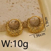 1 Pair Elegant Lady Streetwear Geometric Copper 14K Gold Plated Hoop Earrings sku image 1