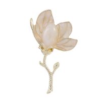 IG Style Classic Style Korean Style Heart Shape Ship Flower Alloy Inlay Rhinestones Pearl Unisex Corsage Brooches Collar Pin sku image 8