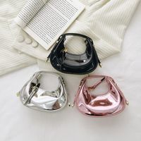 Women's Pu Leather Solid Color Punk Sewing Thread Dumpling Shape Zipper Handbag main image 1