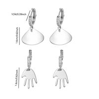 1 Pair Basic Modern Style Classic Style Irregular Palm Shell Plating Inlay Copper Zircon Drop Earrings main image 2