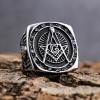 Hip-Hop Streetwear Letter 304 Stainless Steel Men's Rings main image 4