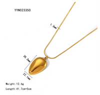 304 Stainless Steel 18K Gold Plated Basic Modern Style Polishing Plating Geometric Solid Color Pendant Necklace main image 2