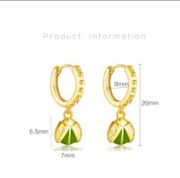 1 Pair Casual Simple Style Insect Epoxy Sterling Silver Drop Earrings main image 2