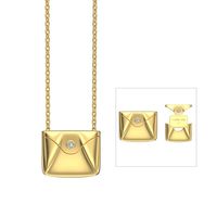 Sterling Silver Gold Plated Simple Style Classic Style Plating Solid Color Pendant Necklace sku image 2