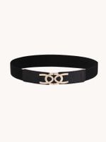Simple Style Classic Style Solid Color Pu Leather Alloy Women's Leather Belts sku image 1