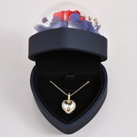 Wholesale Basic Modern Style Classic Style Heart Shape Copper Plating Inlay Zircon Pendant Necklace sku image 1