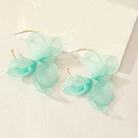 1 Pair Sweet Simple Style Petal Alloy Plastic Cloth Ear Studs main image 3