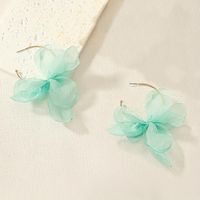 1 Pair Sweet Simple Style Petal Alloy Plastic Cloth Ear Studs main image 8