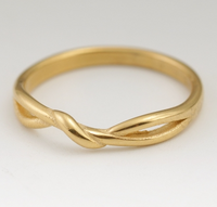 Titanium Steel 24K Gold Plated Simple Style Plating Geometric Rings sku image 1