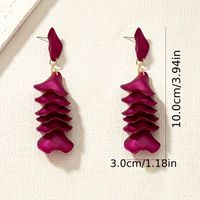 1 Pair IG Style Sweet Petal Plastic Drop Earrings main image 2