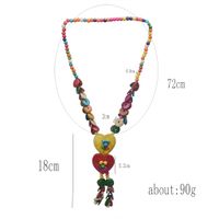 Casual Romantic Sweet Color Block Wooden Beads Coconut Shell Charcoal Beaded Women's Pendant Necklace main image 2