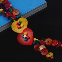Casual Romantic Sweet Color Block Wooden Beads Coconut Shell Charcoal Beaded Women's Pendant Necklace main image 5