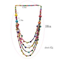 Simple Style Classic Style Color Block Wooden Beads Coconut Shell Charcoal Women's Layered Necklaces main image 2