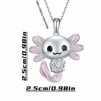 Cute Sweet Animal Alloy Enamel Chain Silver Plated Women's Pendant Necklace main image 4