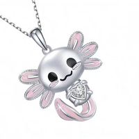 Cute Sweet Animal Alloy Enamel Chain Silver Plated Women's Pendant Necklace main image 5