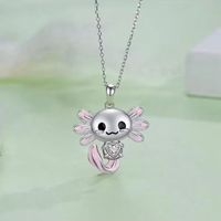 Cute Sweet Animal Alloy Enamel Chain Silver Plated Women's Pendant Necklace main image 3