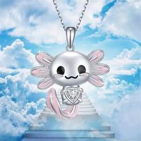 Cute Sweet Animal Alloy Enamel Chain Silver Plated Women's Pendant Necklace main image 2