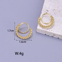 1 Pair Simple Style Classic Style Flower Plating 304 Stainless Steel Titanium Steel 18K Gold Plated Ear Studs main image 2