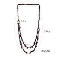 Vacation Sweet Color Block Wooden Beads Coconut Shell Charcoal Beaded Women's Layered Necklaces main image 8