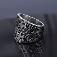 Hip-Hop Streetwear Geometric 304 Stainless Steel Men's Rings main image 6