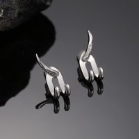 1 Piece Modern Style Simple Style Classic Style Solid Color Copper Silver Plated Ear Studs main image 1