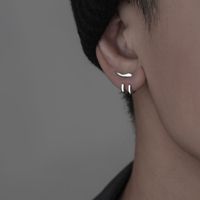 1 Piece Modern Style Simple Style Classic Style Solid Color Copper Silver Plated Ear Studs main image 3