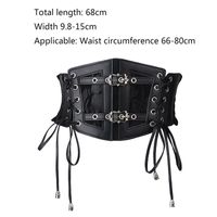 Simple Style Classic Style Solid Color Pu Leather Women's Corset Belts sku image 1