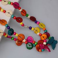 Vintage-Stil Ethnischer Stil Klassischer Stil Schmetterling Holzperlen Kokosnuss Schale Perlen Frau Doppellagige Halsketten main image 6