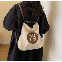 Women's Nylon Letter Cute Sewing Thread Zipper Shoulder Bag main image 6