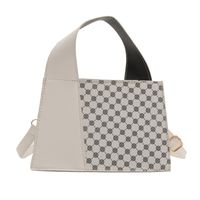 Women's Pu Leather Color Block Vintage Style Classic Style Zipper Shoulder Bag sku image 2