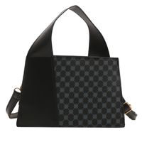 Women's Pu Leather Color Block Vintage Style Classic Style Zipper Shoulder Bag sku image 3