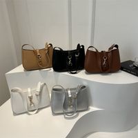 Women's Pu Leather Solid Color Vintage Style Classic Style Hook Loop Crossbody Bag main image 1