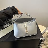 Women's Pu Leather Solid Color Vintage Style Classic Style Hook Loop Crossbody Bag main image 4