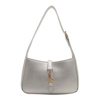Women's Pu Leather Solid Color Vintage Style Classic Style Hook Loop Crossbody Bag sku image 4