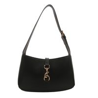 Women's Pu Leather Solid Color Vintage Style Classic Style Hook Loop Crossbody Bag sku image 5