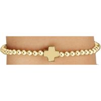 Simple Style Round Copper Beaded Bracelets sku image 1